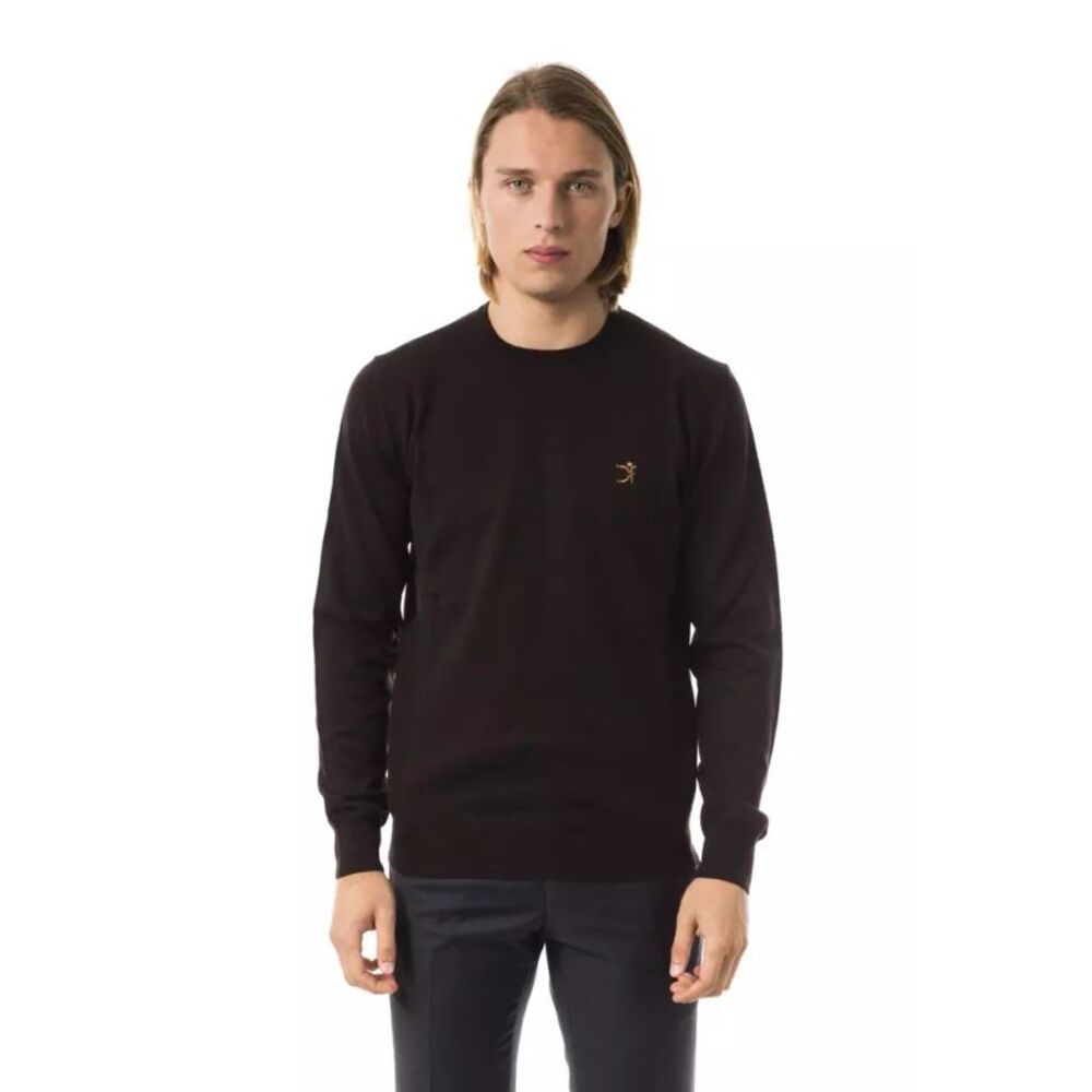 Uominitaliani Brown Merino Wool Men Men's Sweater